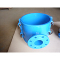 Ductile iron pipe saddle clamp with outlet flange type